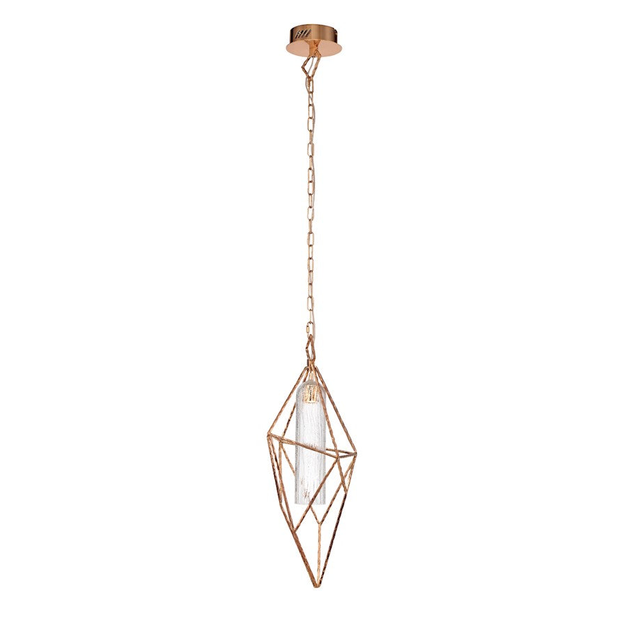 Eurofase Verdino LED Pendant, Rose Gold/Clear