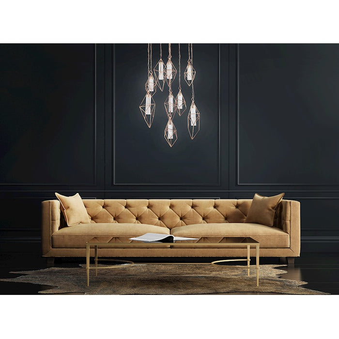 Eurofase Verdino LED Pendant, Rose Gold/Clear