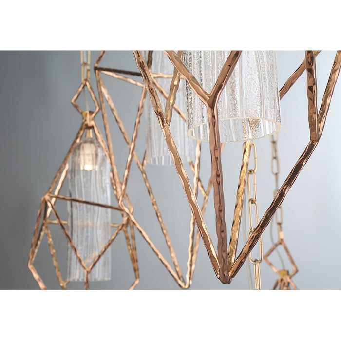 Eurofase Verdino LED Pendant, Rose Gold/Clear