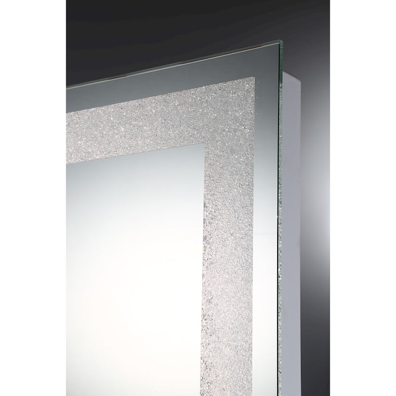 Eurofase Rectangular Back-Lit LED Mirror, Chrome/Frost PC