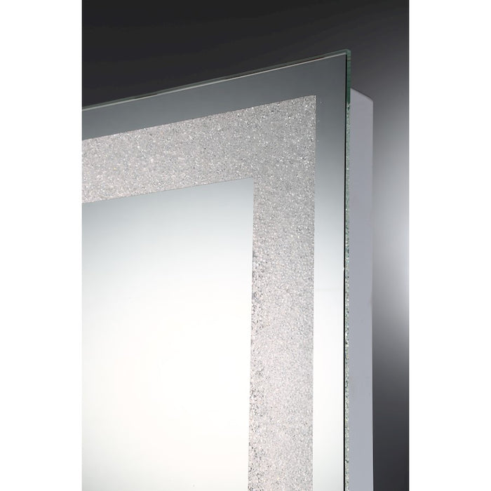 Eurofase Rectangular Back-Lit LED Mirror, Chrome/Frost PC
