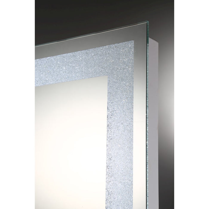 Eurofase Rectangular Back-Lit LED Mirror, Chrome/Frost PC