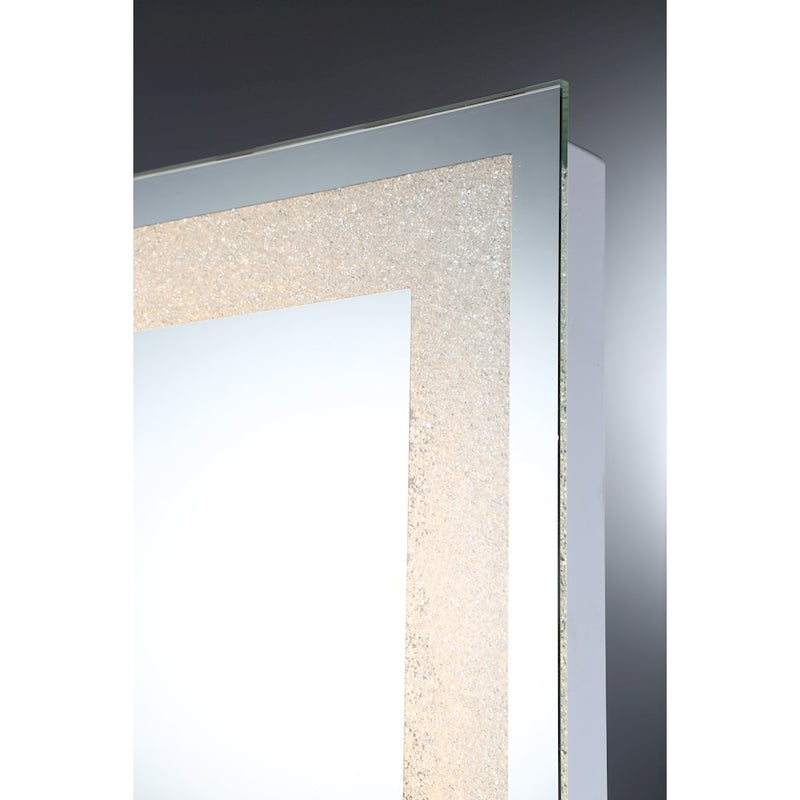Eurofase Rectangular Back-Lit LED Mirror, Chrome/Frost PC