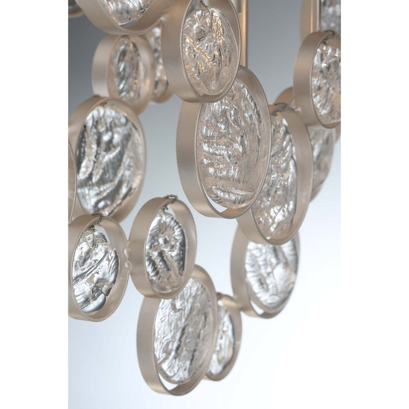 Eurofase Trento Oval Chandelier, Champagne Silver/Clear