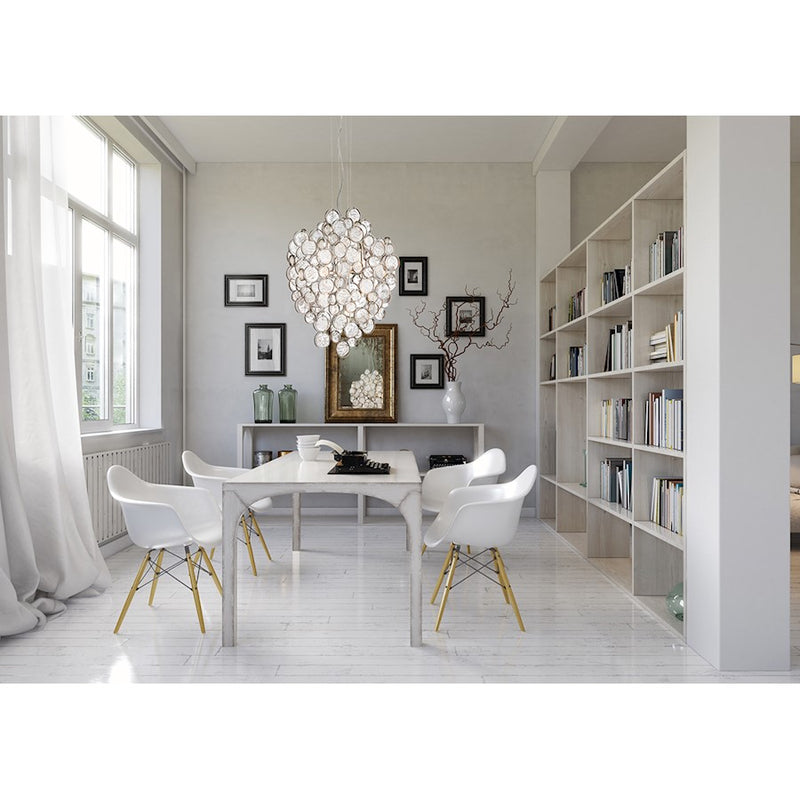 Eurofase Trento Oval Chandelier, Champagne Silver/Clear