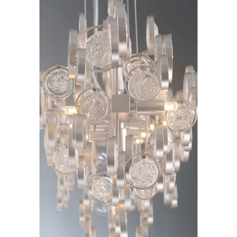 Eurofase Trento Oval Chandelier, Champagne Silver/Clear