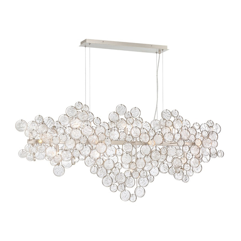 Eurofase Trento Oval Chandelier, Champagne Silver/Clear