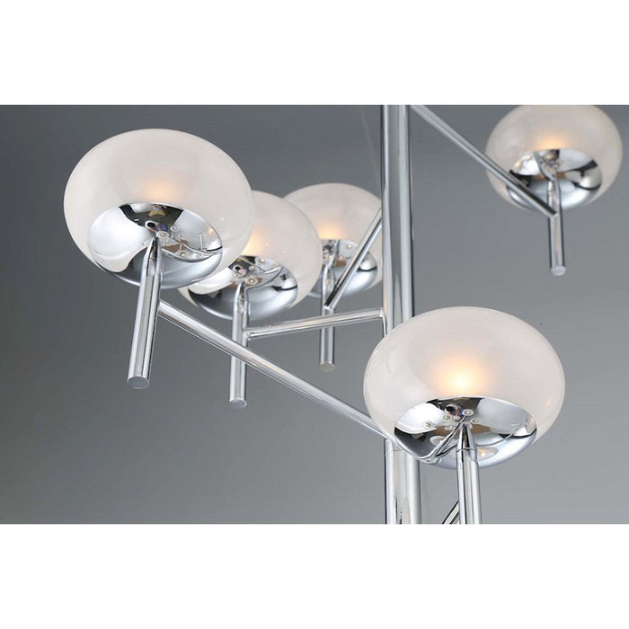 Eurofase Burlington 18-Light Stair Chandelier, Chrome/Opal White