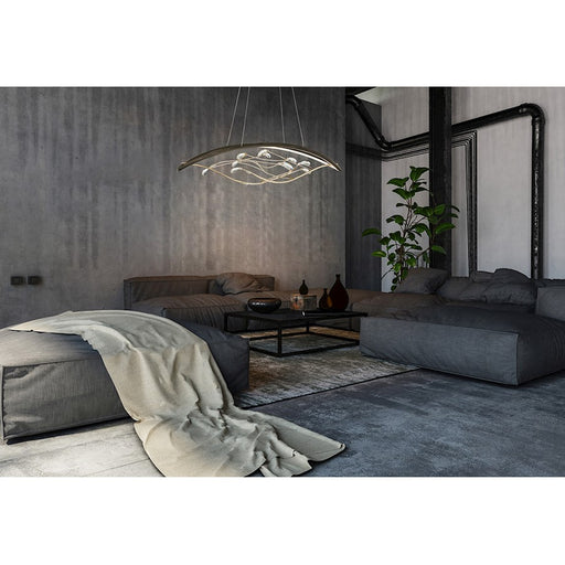 Eurofase Basilica Oval LED Chandelier, Oil Rubbed Bronze/Clear