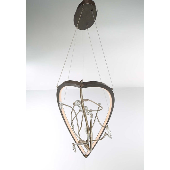 Eurofase Basilica Oval LED Chandelier, Oil Rubbed Bronze/Clear