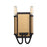 Eurofase Rado 2-Light Wall Sconce, Black/Black/Brass