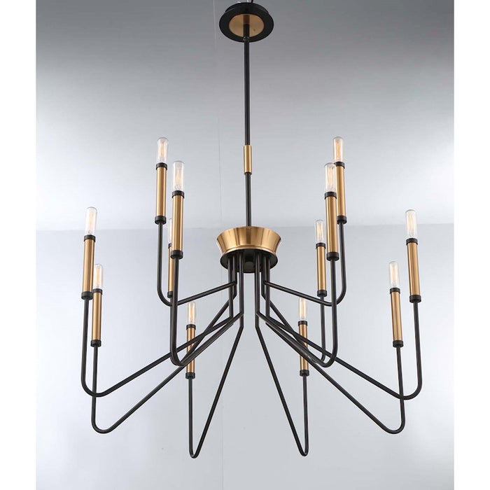 Eurofase Rado 2-Light Wall Sconce, Black/Black/Brass