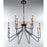 Eurofase Rado 12-Light Two-Tier Chandelier, Black/Black/Brass