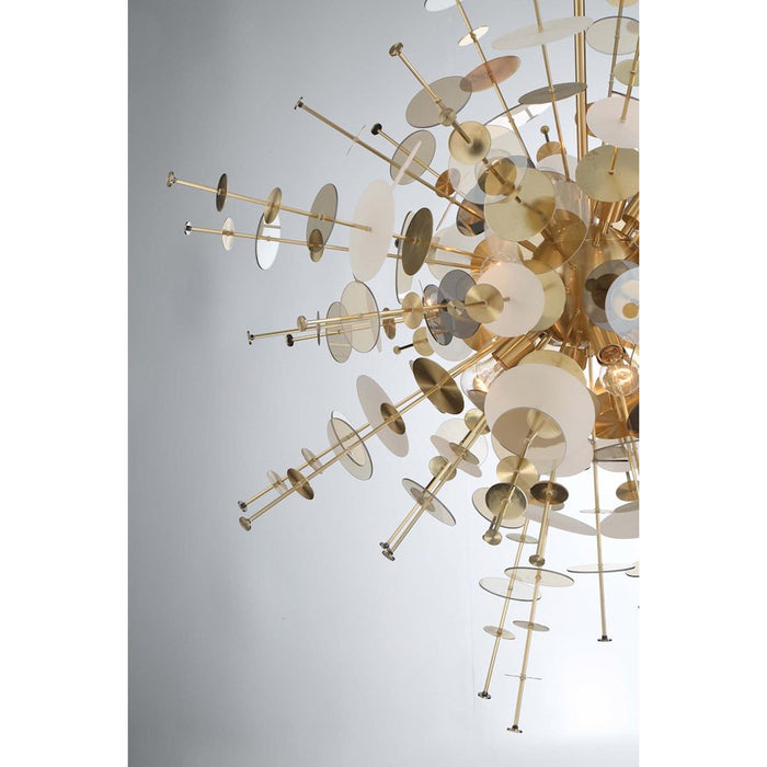 Eurofase Bonazzi 12-Light Chandelier, Chrome/Smoke/Clear/Frosted