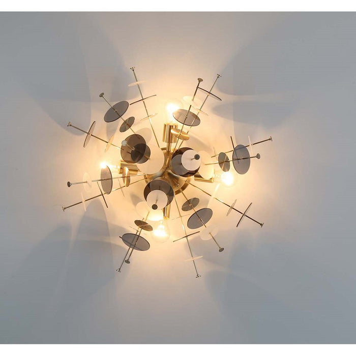 Eurofase Bonazzi 12-Light Chandelier, Chrome/Smoke/Clear/Frosted