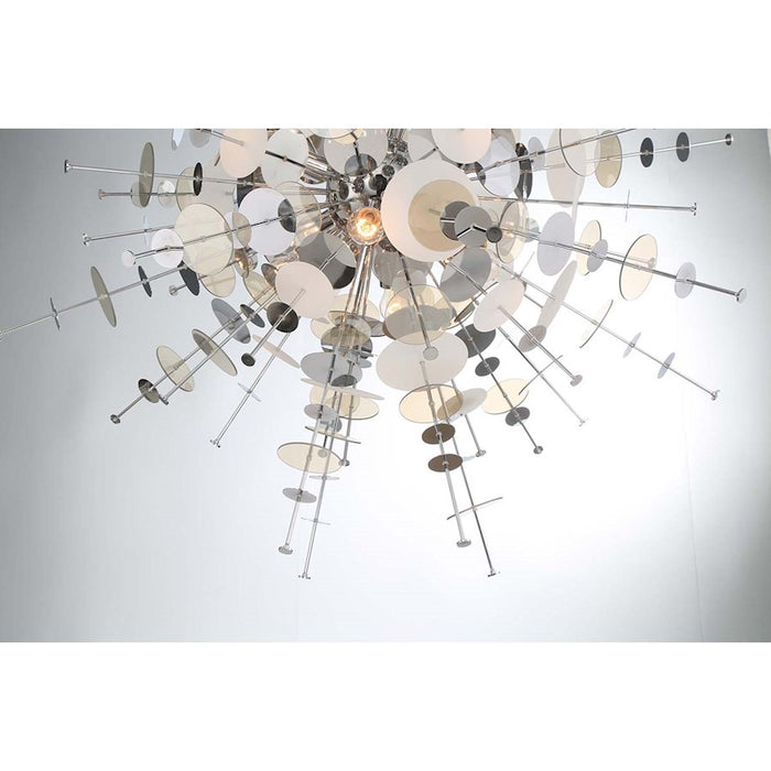 Eurofase Bonazzi 12-Light Chandelier, Chrome/Smoke/Clear/Frosted