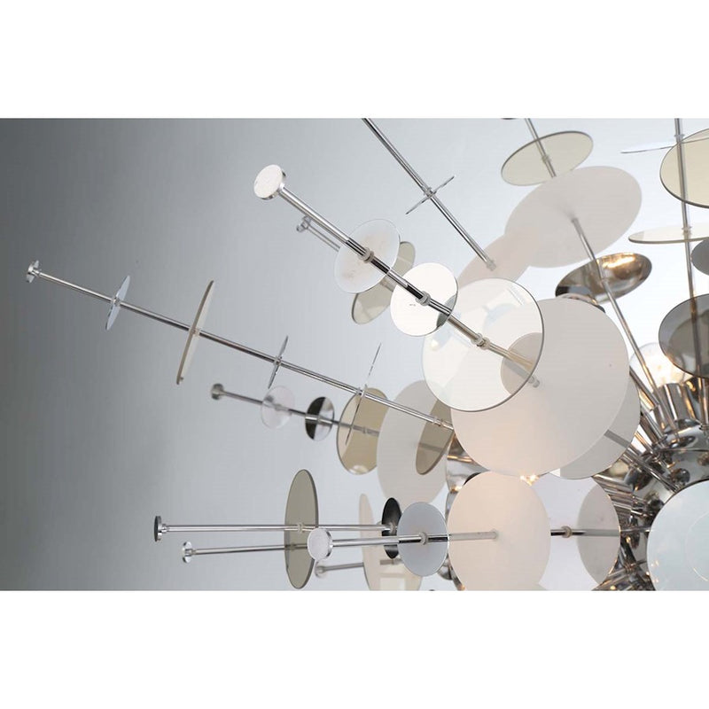Eurofase Bonazzi 12-Light Chandelier, Chrome/Smoke/Clear/Frosted