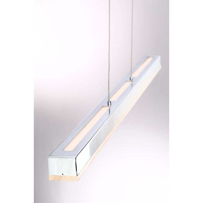 Eurofase Santi Linear LED Chandelier, Chrome/Clear