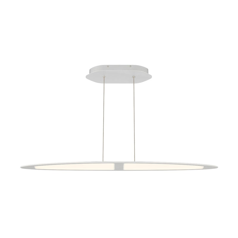 Eurofase Ormont Linear LED Chandelier, Brushed Nickel/Frosted