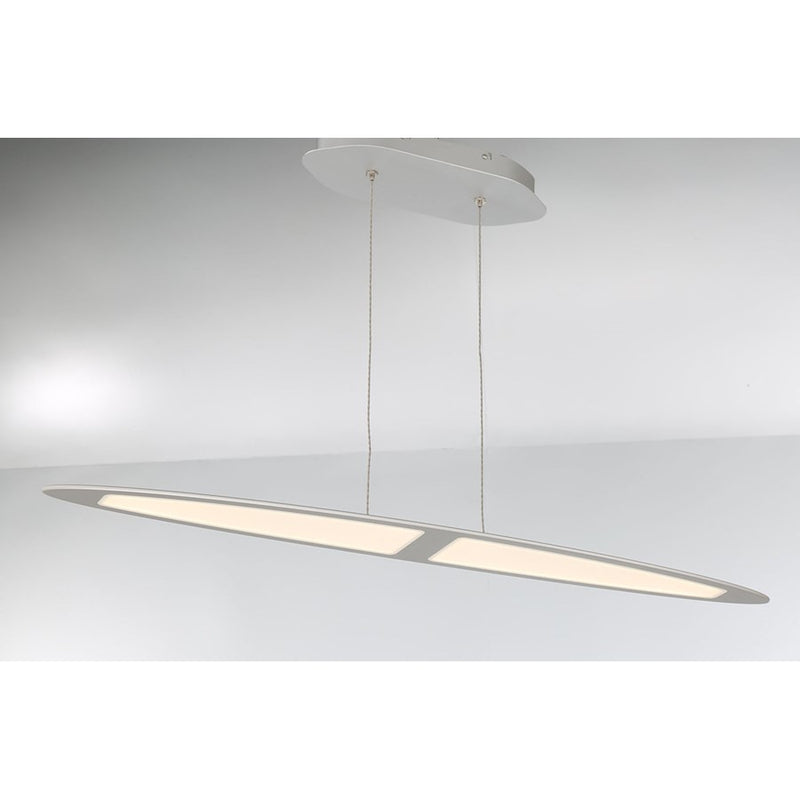 Eurofase Ormont Linear LED Chandelier, Brushed Nickel/Frosted