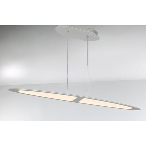 Eurofase Ormont Linear LED Chandelier, Brushed Nickel/Frosted