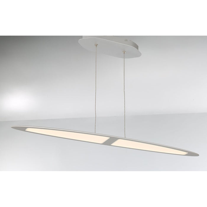 Eurofase Ormont Linear LED Chandelier, Brushed Nickel/Frosted