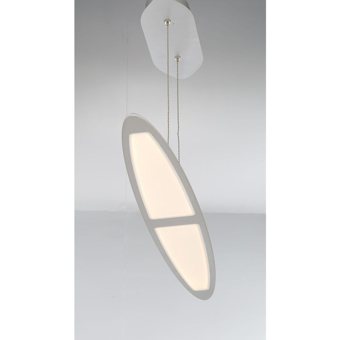 Eurofase Ormont Linear LED Chandelier, Brushed Nickel/Frosted