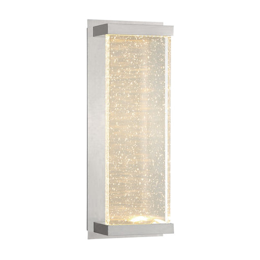 Eurofase Paradiso Outdoor LED Wall Mount, Satin Nickel/Clear Bubble