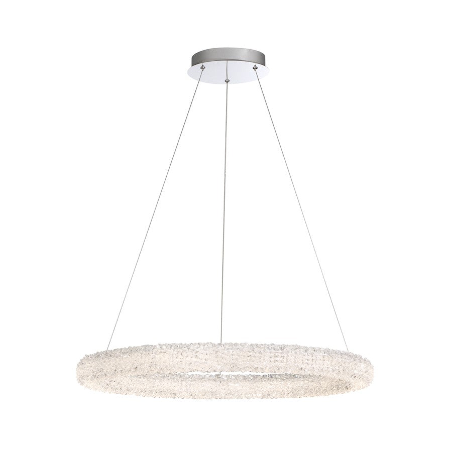 Eurofase Sassi LED Chandelier, Chrome/Clear