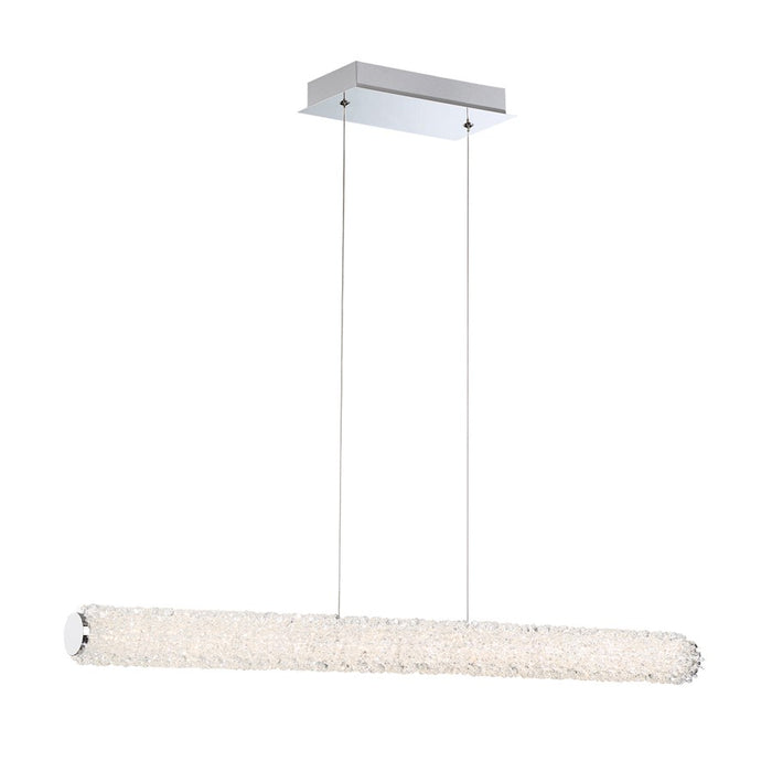 Eurofase Sassi Small Linear LED Chandelier, Chrome/Clear