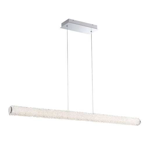 Eurofase Sassi Large Linear LED Chandelier, Chrome/Clear