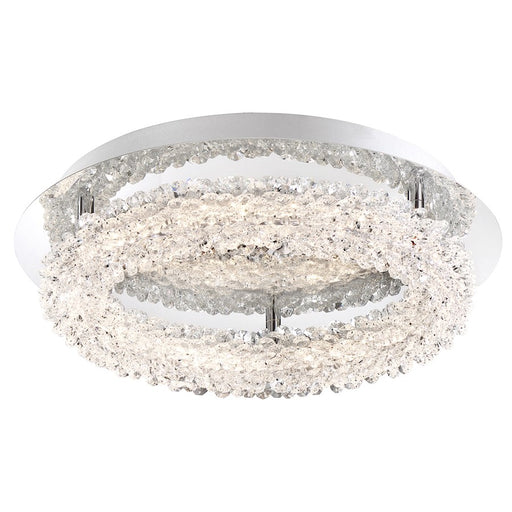 Eurofase Sassi LED Flushmount, Chrome/Clear