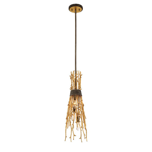 Eurofase Kindling 3-Light Pendant, Gold Leaf/Gold