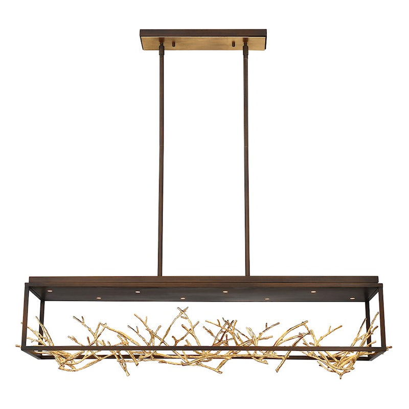 Eurofase Aerie Rectangular LED Chandelier, Bronze