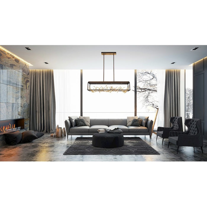 Eurofase Aerie Rectangular LED Chandelier, Bronze