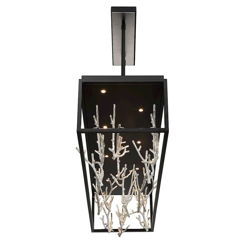 Eurofase 8-Light Rectangular LED Chandelier, Black/Silver