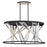 Eurofase Sarise 7-Light Oval LED Chandelier, Black/Chrome/Clear