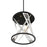Eurofase Sarise 7-Light Oval LED Chandelier, Black/Chrome/Clear