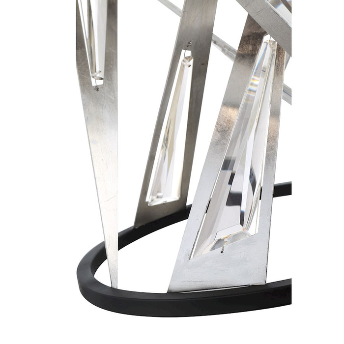 Eurofase Sarise 7-Light Oval LED Chandelier, Black/Chrome/Clear