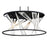 Eurofase Sarise 7-Light Oval LED Chandelier, Black/Chrome/Clear