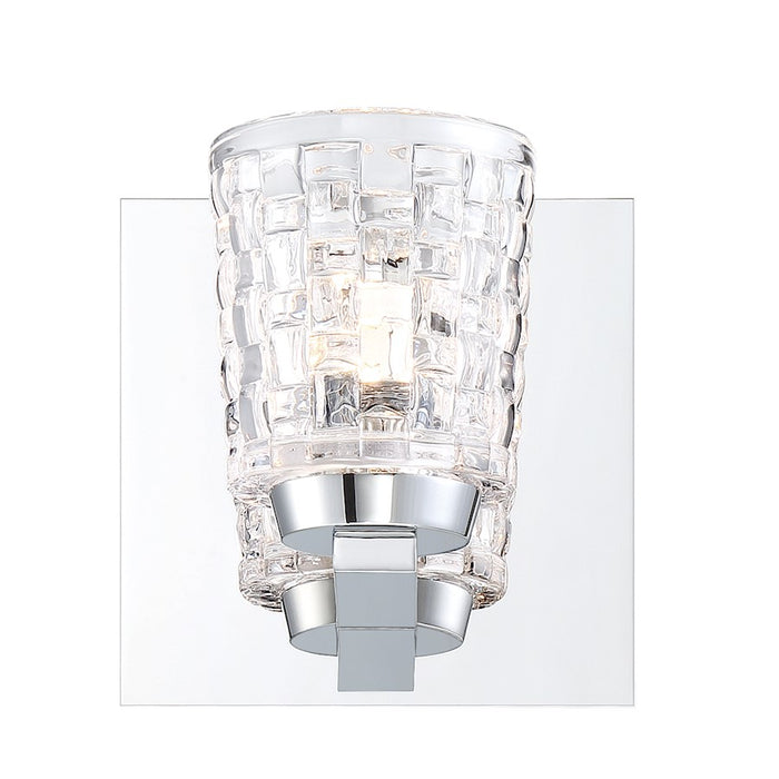 Eurofase Banbury 1-Light LED Wall Sconce, Chrome/Clear