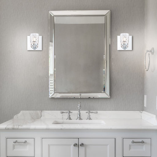 Eurofase Banbury 1-Light LED Wall Sconce, Chrome/Clear