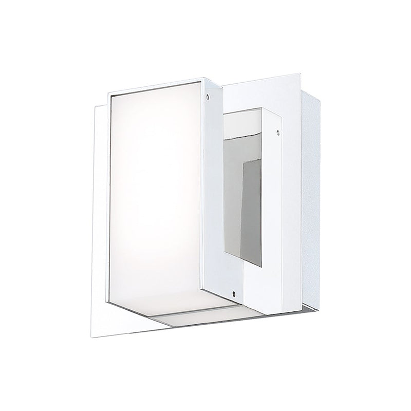 Eurofase Delrosa 1-Light LED Wall Sconce, Chrome/Frosted