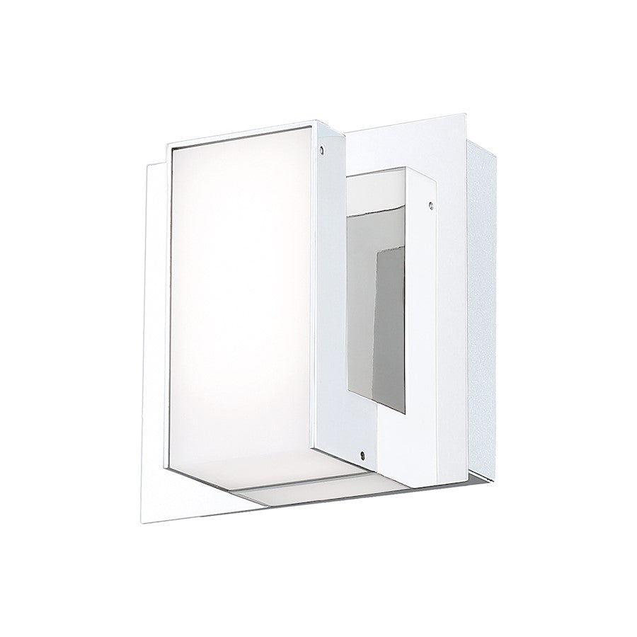 Eurofase Delrosa 1-Light LED Wall Sconce, Chrome/Frosted