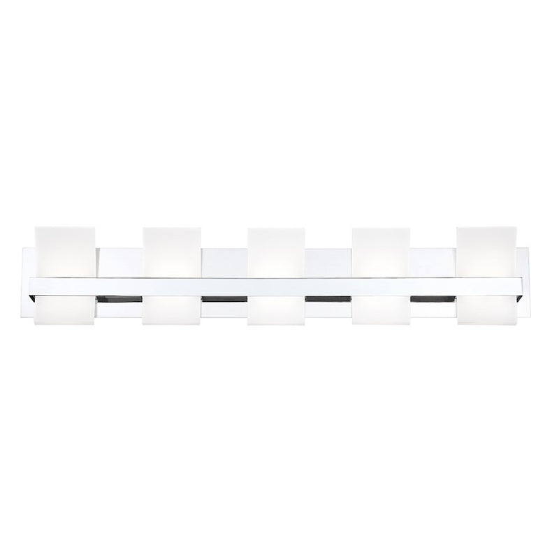 Eurofase Cambridge LED Bathbar, Chrome/Frosted