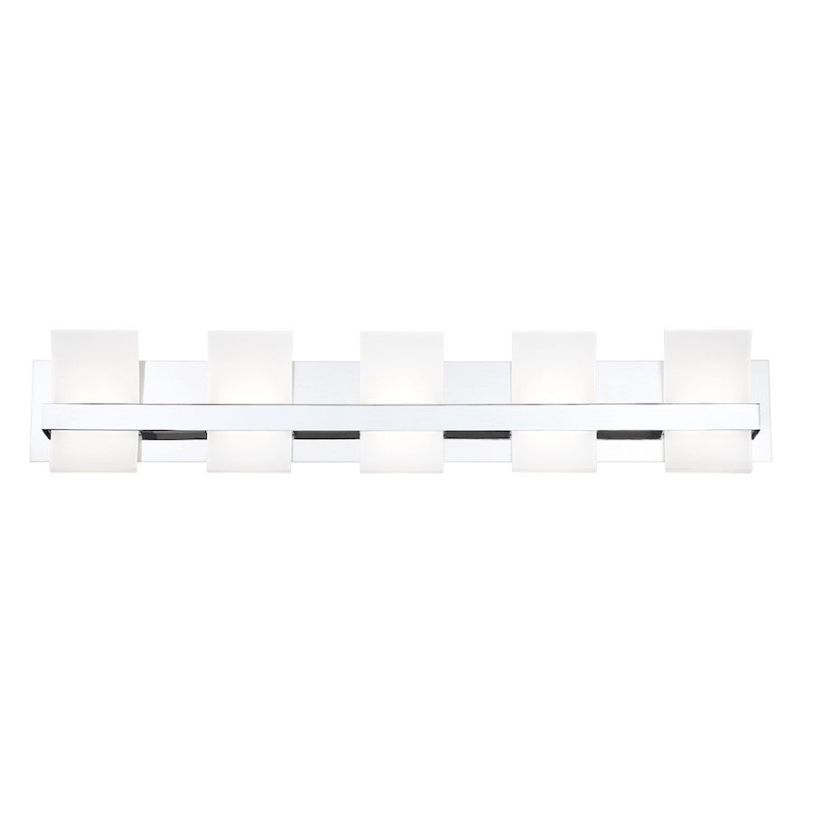 Eurofase Cambridge LED Bathbar, Chrome/Frosted