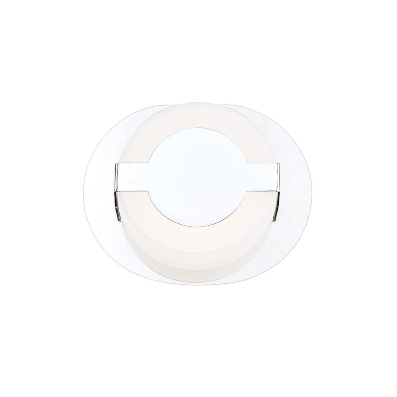 Eurofase Balewood 1-Light LED Wall Sconce, Chrome/Frosted