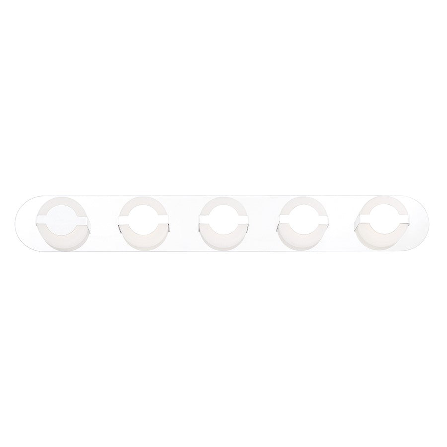 Eurofase Balewood LED Bathbar, Chrome/Frosted
