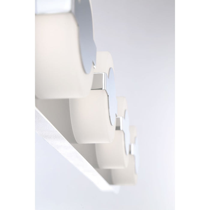 Eurofase Balewood LED Bathbar, Chrome/Frosted