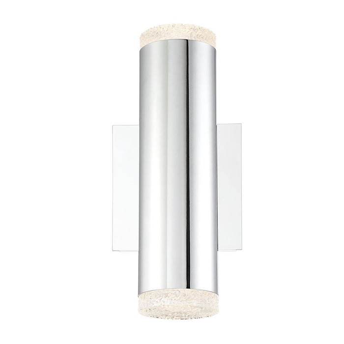 Eurofase Seaton 2-Light LED Wall Sconce, Chrome/Clear